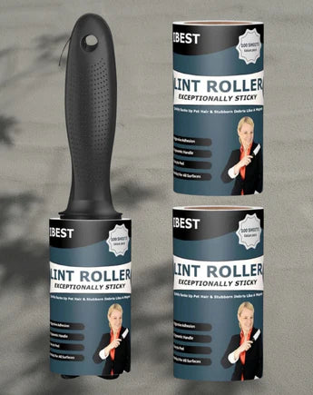 Lint Rollers For Pet Hair, Clothes, Carpet | Sticky Flint Fluff Dust Lint Remover