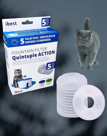 Cat Water Fountain Filters | 5-Layer Purification System | Leak Proof & Long Lasting
